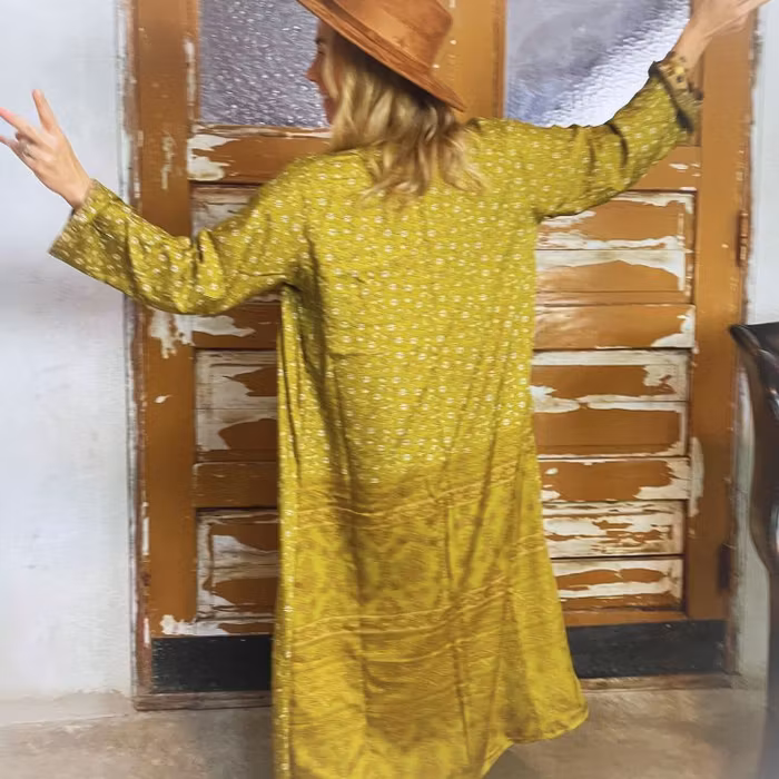 Kimono VÄNDBAR återvunnet silke Nr 207