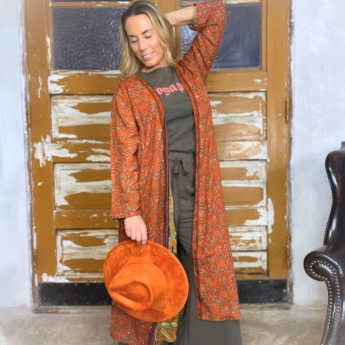 Kimono VÄNDBAR återvunnet silke Nr 210