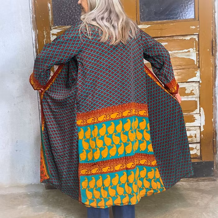 Kimono VÄNDBAR återvunnet silke Nr 213