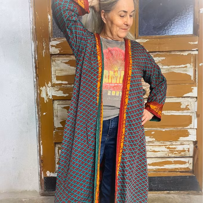 Kimono VÄNDBAR återvunnet silke Nr 213