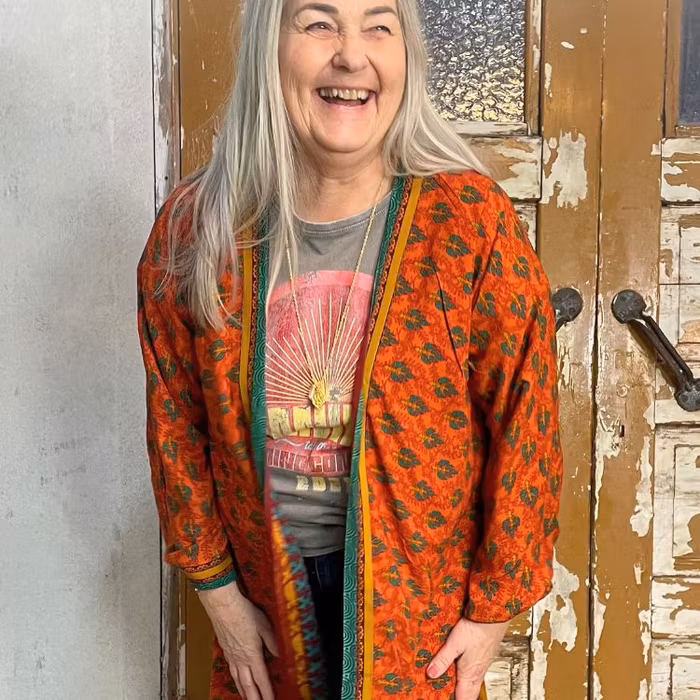 Kimono VÄNDBAR återvunnet silke Nr 213