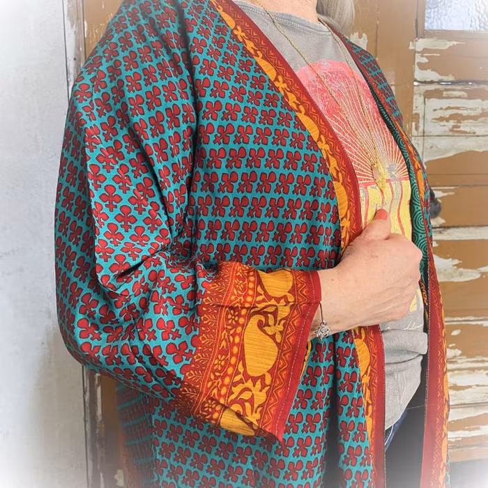 Kimono VÄNDBAR återvunnet silke Nr 213