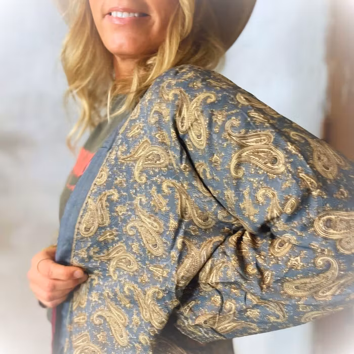 Kimono VÄNDBAR återvunnet silke Nr 214