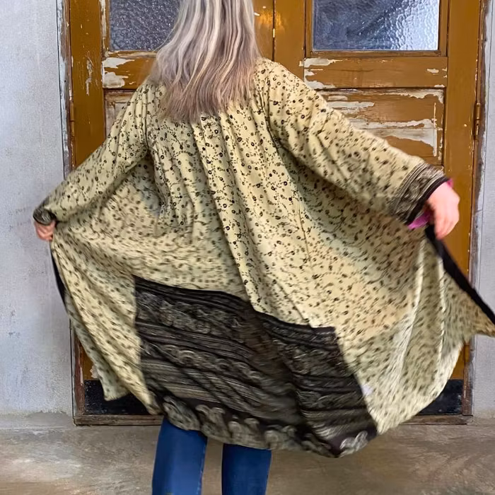 Kimono VÄNDBAR återvunnet silke Nr 216