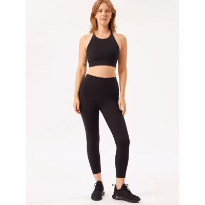 Yogaleggings Pocket High Rise 7/8 Black - Girlfriend Collective Yogaleggings Pocket High Rise 7/8 Black - Girlfriend Collective