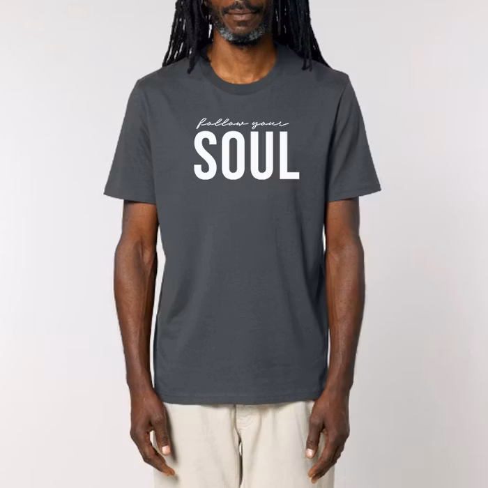 T-shirt Unisex "Follow Your Soul" Anthracite - Soul Factory