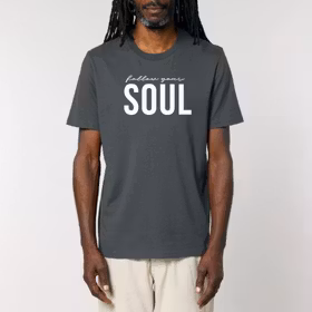 T-shirt Unisex "Follow Your Soul" Anthracite - Soul Factory T-shirt Unisex "Follow Your Soul" Anthracite - Soul Factory