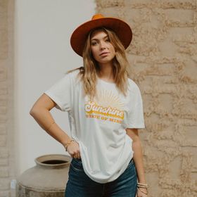 T-shirt Unisex "Sunshine State of mind" White - Soul Factory
