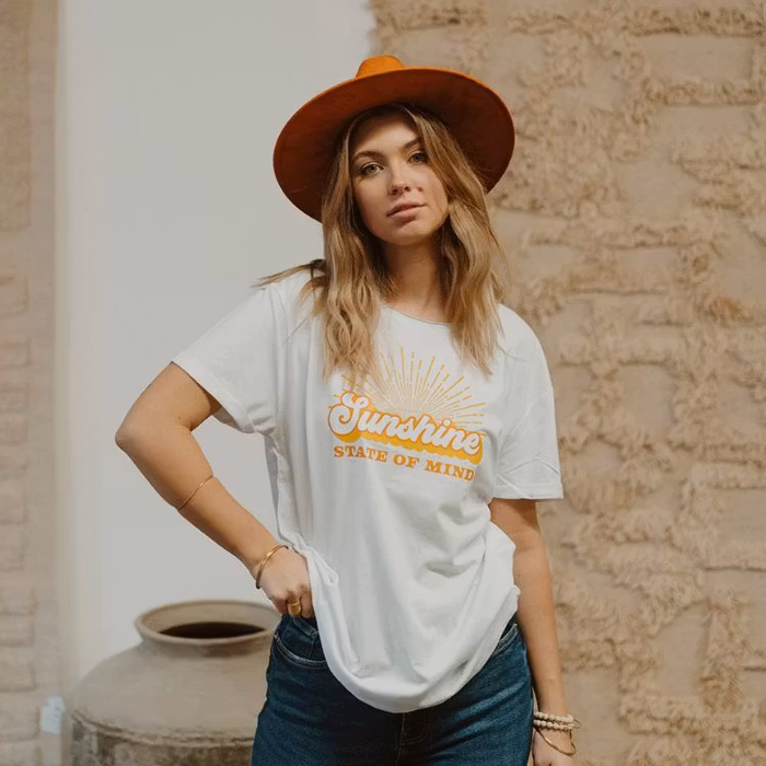 T-shirt Unisex "Sunshine State of mind" White - Soul Factory