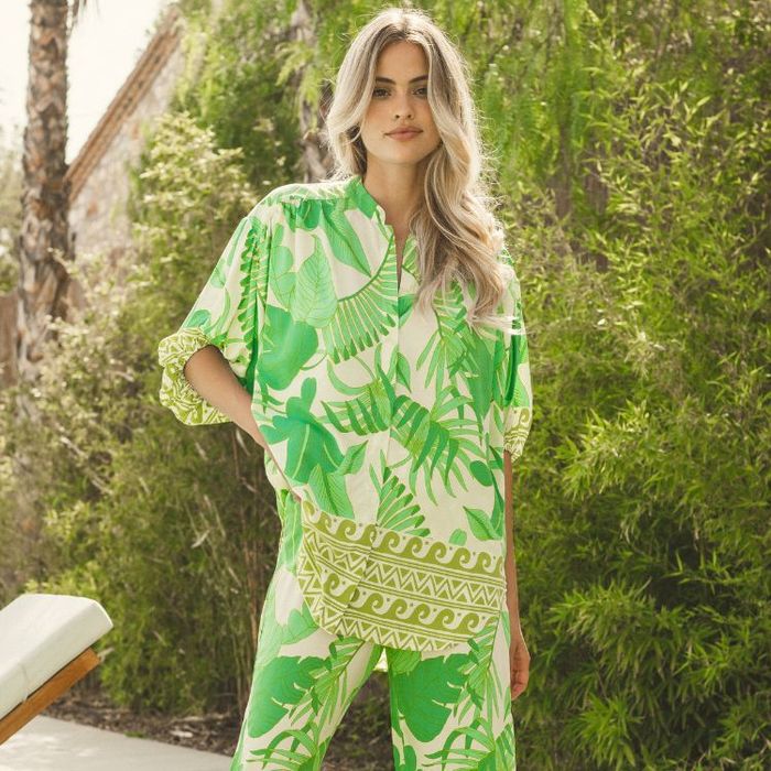 Blus Palmetto Print Gypsea Blouse - Jaase