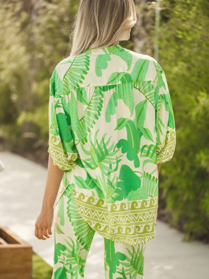 Blus Palmetto Print Gypsea Blouse - Jaase