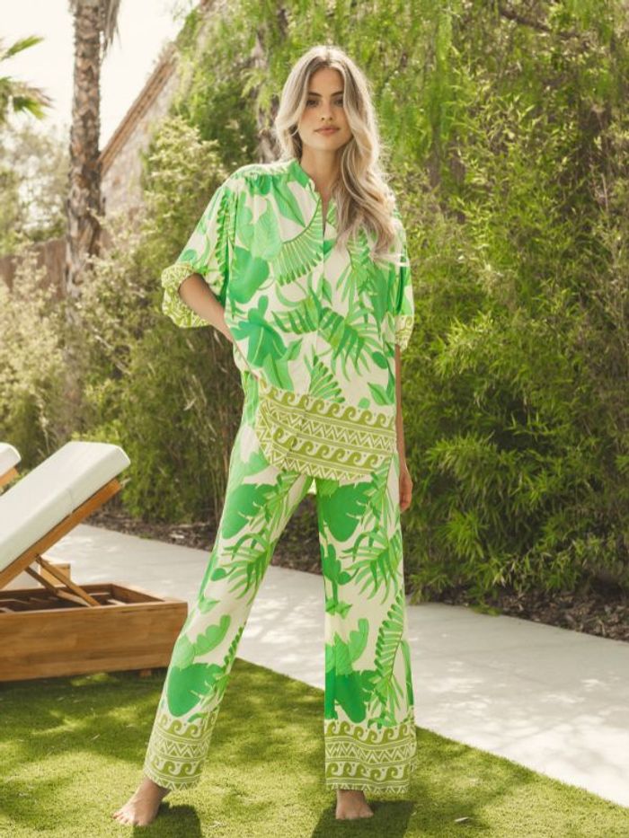 Blus Palmetto Print Gypsea Blouse - Jaase