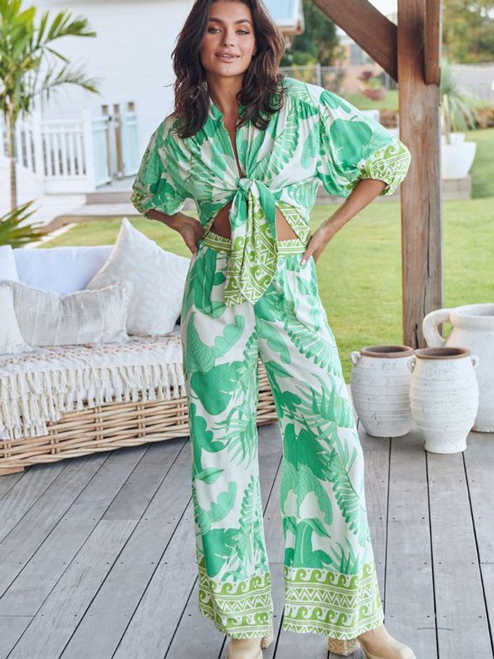 Blus Palmetto Print Gypsea Blouse - Jaase