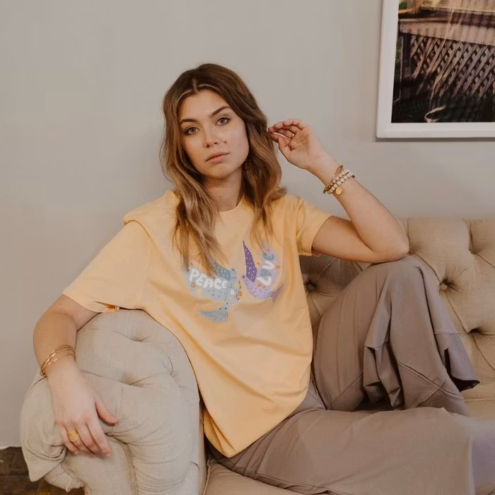 T-shirt Peace & Love birds - Soul Factory
