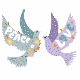 T-shirt Peace & Love birds - Soul Factory T-shirt Peace & Love birds - Soul Factory