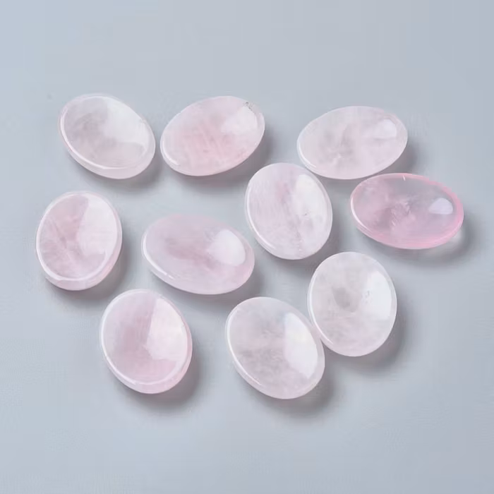 Rosenkvarts Worry stone kristall