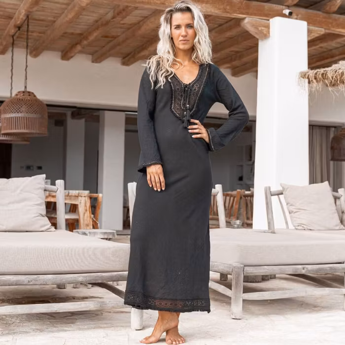 Kaftan/klänning Morena Black - Ibz Mode
