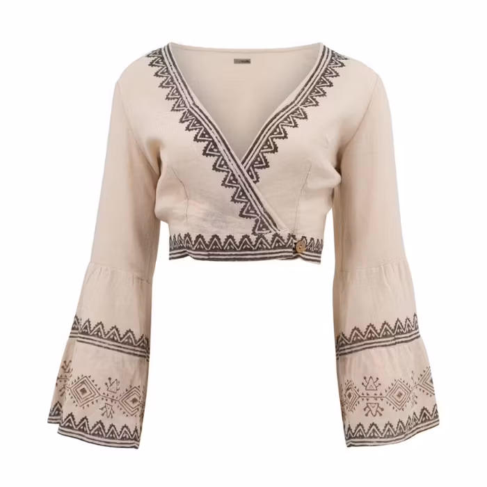 Wrap Top Adri Resort Ivory- Ibz Mode