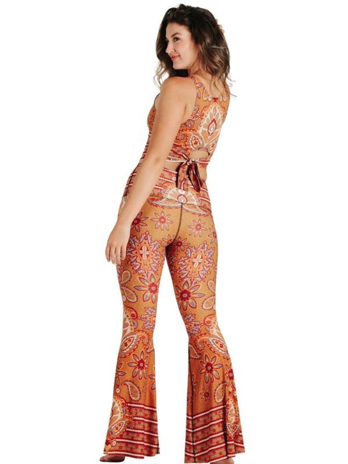 Yoga Knot Top Rad Paisley "Två i en" - Yoga Democracy