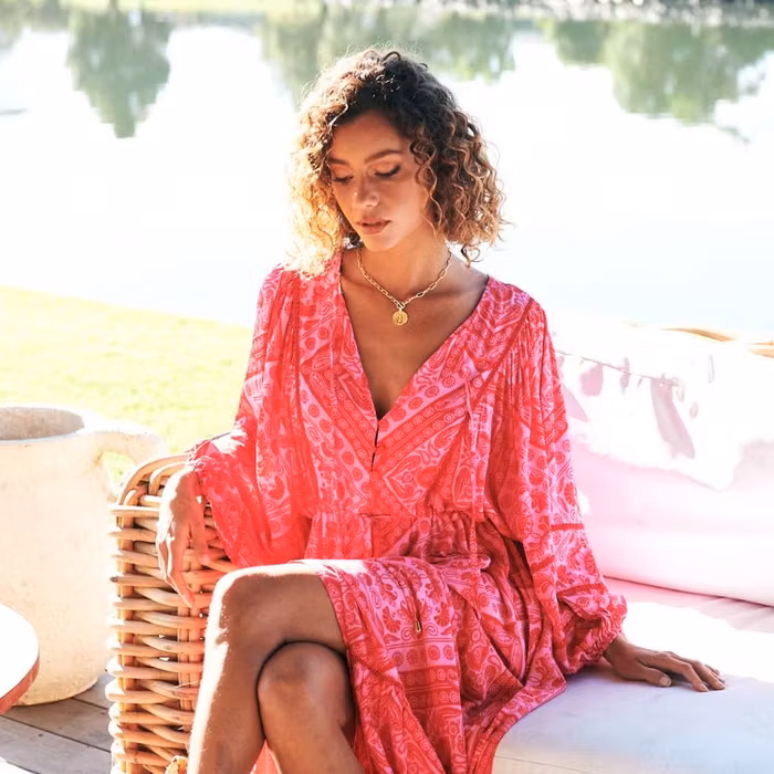 Klänning Amore print Catalonia Maxi dress - Jaase