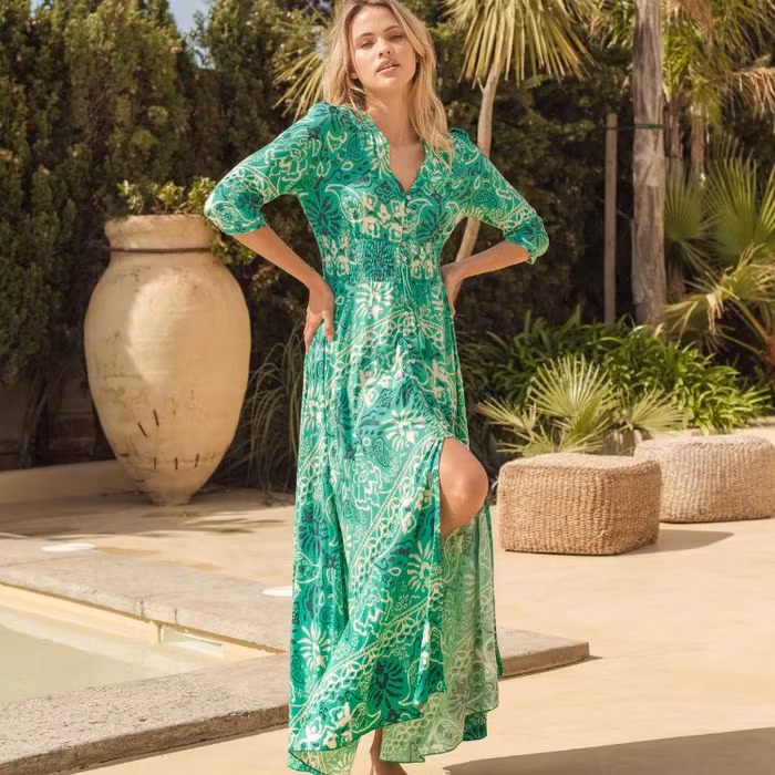 Klänning Jade print Indiana Maxi dress - Jaase