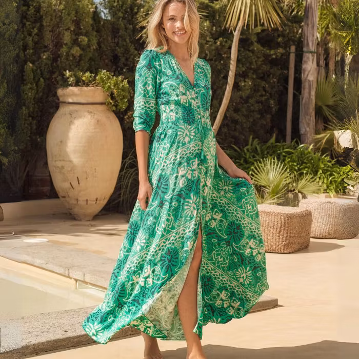 Klänning Jade print Indiana Maxi dress - Jaase