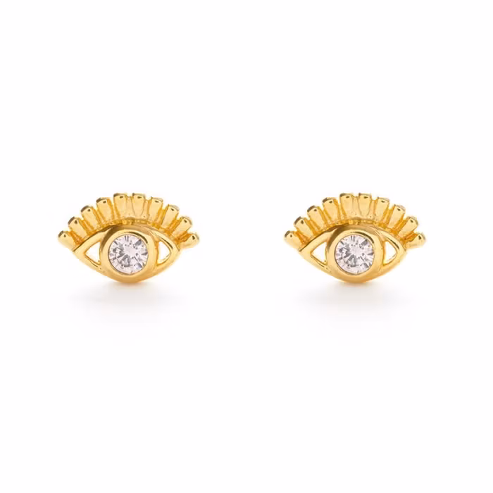 Örhänge Eye studs crystal - Amano Studio