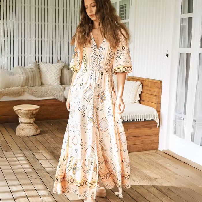 Klänning Elsie print Molli Maxi dress - Jaase