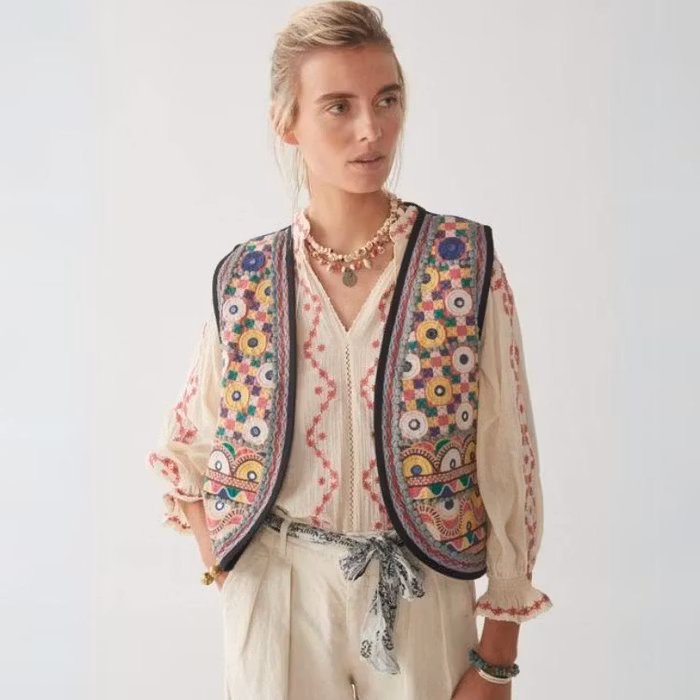 Väst Clapton Vest Layla Pink - Maison Hotel