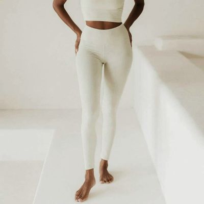 Yogaleggings Eira High Rise Bamboo Oatmeal - Studio K