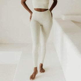 Yogaleggings Eira High Rise Bamboo Oatmeal - Studio K