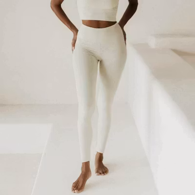 Yogaleggings Eira High Rise Bamboo Oatmeal - Studio K