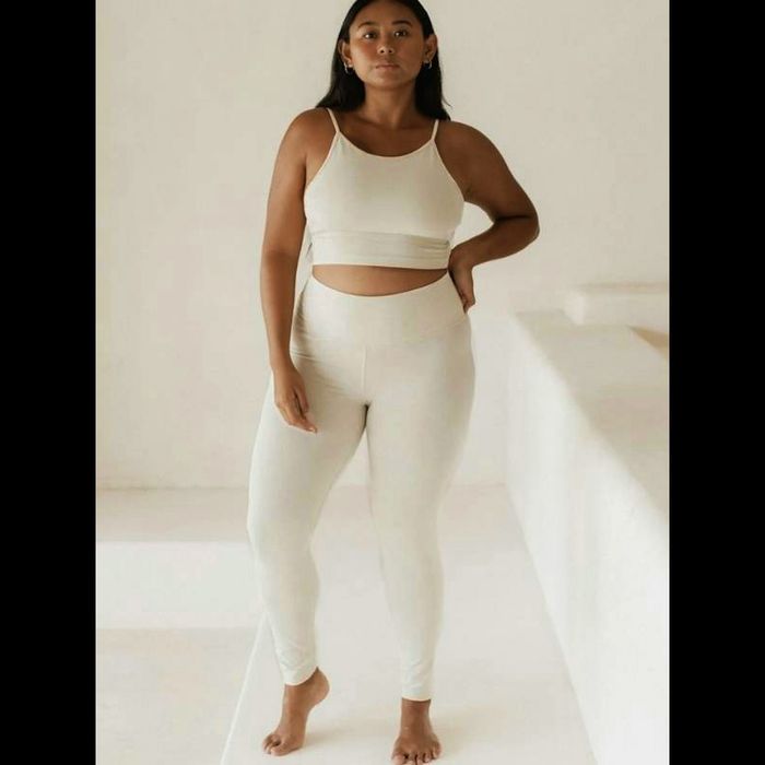 Yoga-BH Ester Bamboo Crop Top Oatmeal - Studio K