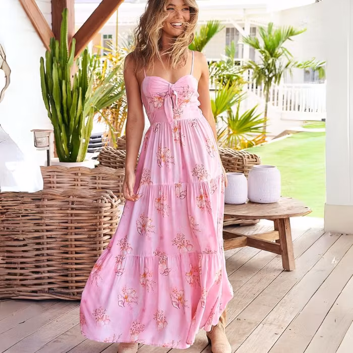 Klänning Seashells Print Bambi Maxi dress - Jaase