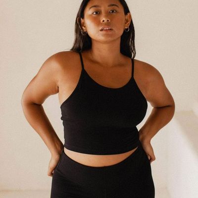 Yoga-BH Ester Bamboo Crop Top Black - Studio K