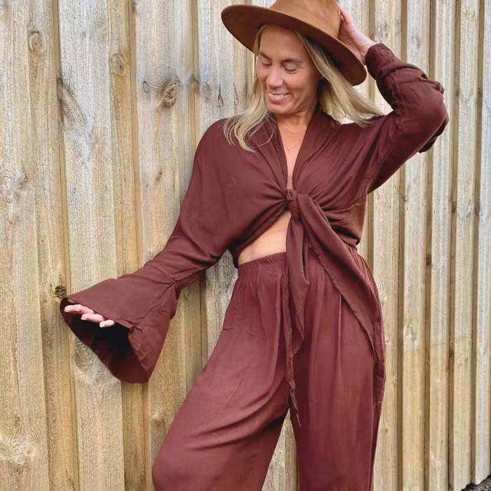 Topp Tie top Brown - Mad Peach