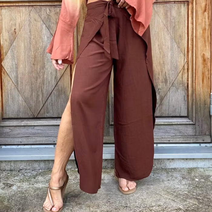 Byxor Open Pants Brown - Mad Peach