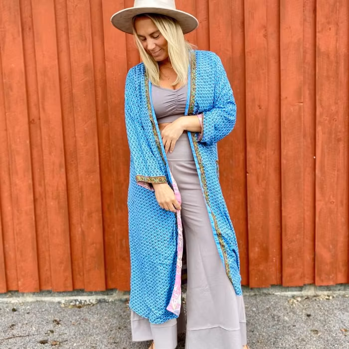 Kimono VÄNDBAR återvunnet silke Nr 218