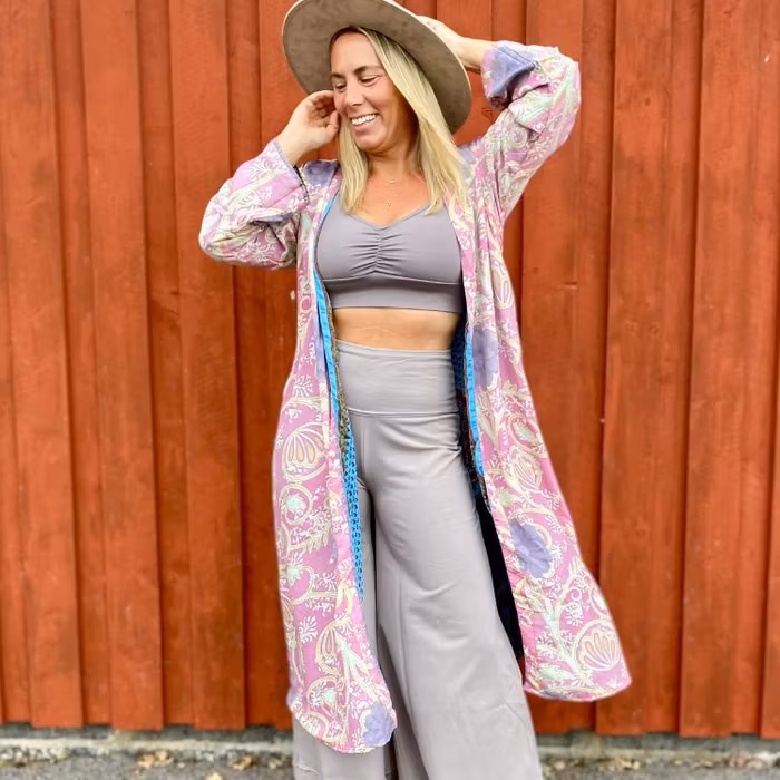 Kimono VÄNDBAR återvunnet silke Nr 218