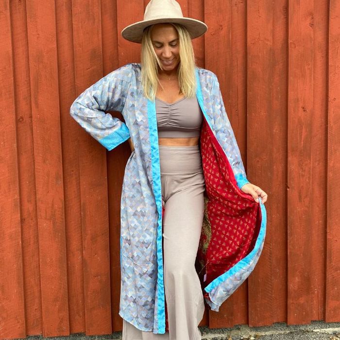 Kimono VÄNDBAR återvunnet silke Nr 173