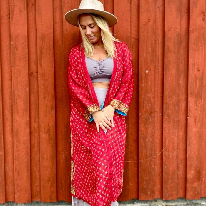 Kimono VÄNDBAR återvunnet silke Nr 173