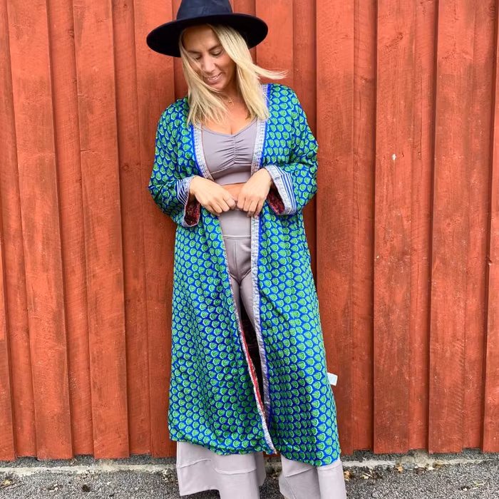 Kimono VÄNDBAR återvunnet silke Nr 201