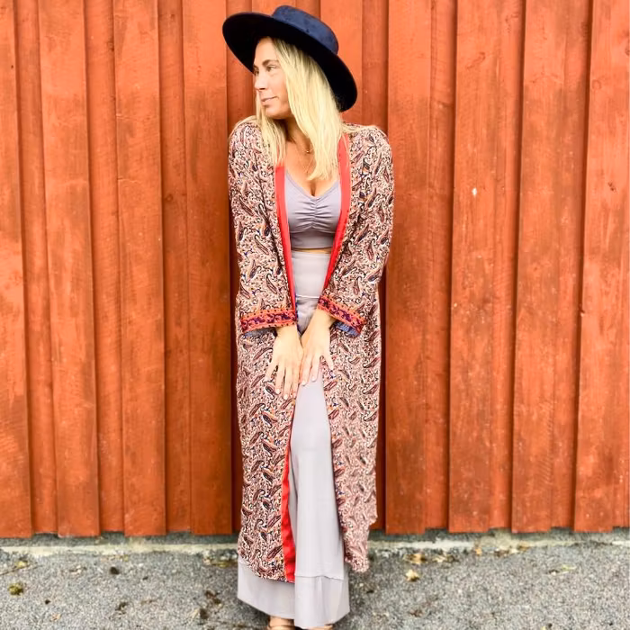 Kimono VÄNDBAR återvunnet silke Nr 201