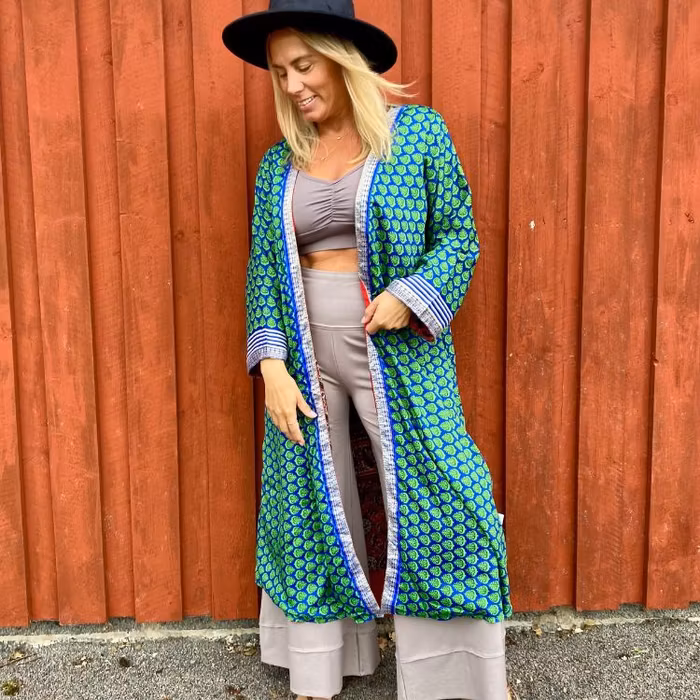 Kimono VÄNDBAR återvunnet silke Nr 201