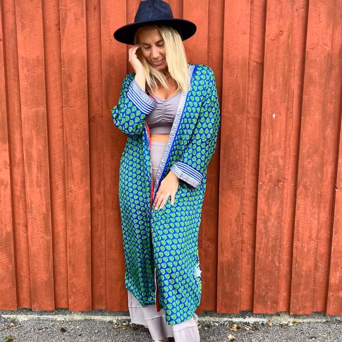 Kimono VÄNDBAR återvunnet silke Nr 201