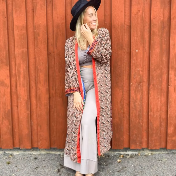 Kimono VÄNDBAR återvunnet silke Nr 201