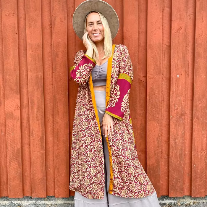 Kimono VÄNDBAR återvunnet silke Nr 204