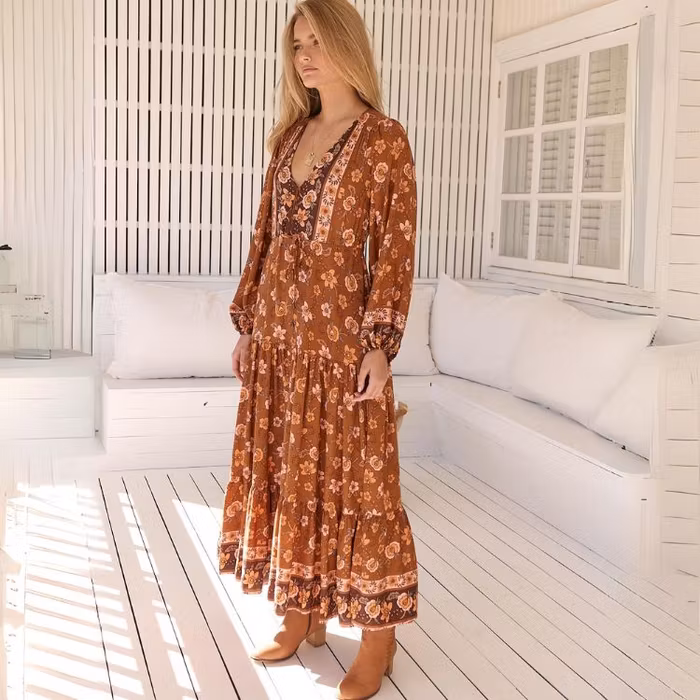 Klänning Aubrey print Teresa Maxi dress - Jaase