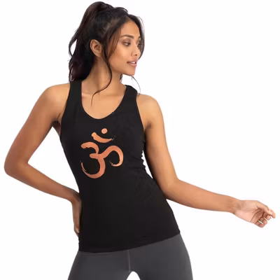Yogalinne Om Core Tank Black - Urban Goddess