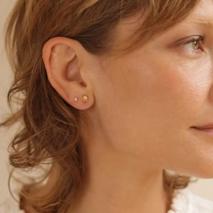 Örhänge "Rays of light" studs crystal - Amano Studio